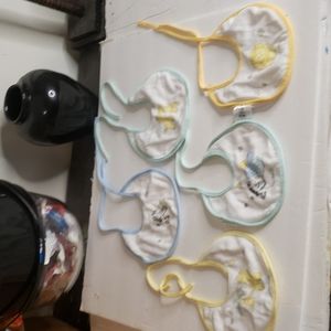 CWW HW Carter & Sons Vintage Zoo Animal Baby Bibs x5